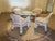 1980s Rattan Dining Table W/4 Rolling Chairs - Set of 6 McGuire Furniture For Sale - Image 15 of 16