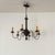 Black Black Tin Colonial Six Arm Chandelier in the Style of Richard D Scofield For Sale - Image 8 of 12