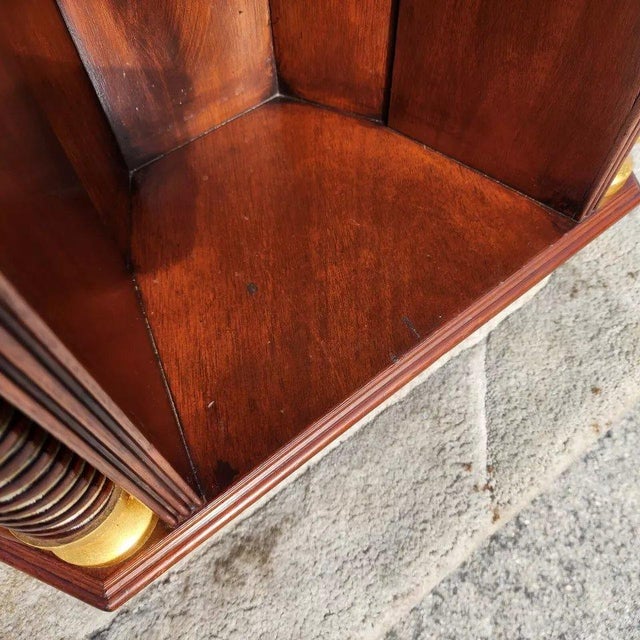 Walnut Center Table Bookcase by Arthur Brett England For Sale - Image 10 of 12