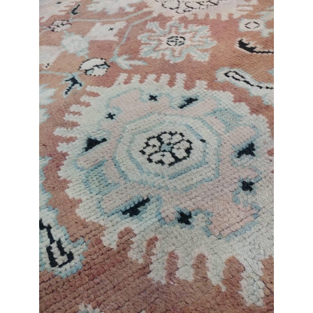 Antique Oushak Carpet, Red Carpet, Handmade Carpet, Turkish Carpet, Brown, Green For Sale - Image 14 of 16