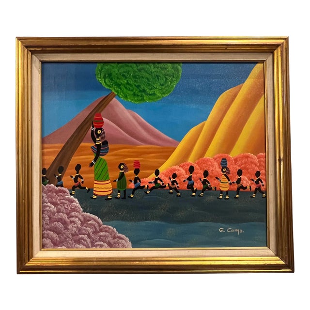 Vintage Folk Art Painting For Sale