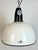 Soviet Industrial White Enamel Pendant Lamp, 1960s For Sale - Image 10 of 18