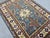 Blue Kazak Wool Rug With Three Medallions and Ivory Border, 3'4" X 4'10" For Sale - Image 4 of 14
