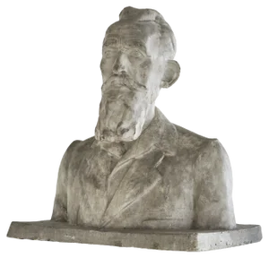 Nelly Pourbaix, Bust of a Bearded Man, 1940s, Plaster
