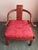 20th Century George Yee Style Chinese Hong Kong Horseshoe Lacquered Wook Accent Chair With Red Cushion For Sale - Image 11 of 12
