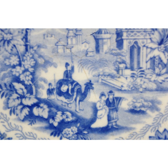 Antique Petrus Regout Dutch Maastricht Oriental Blue Transferware Dinner Plate 10" For Sale - Image 11 of 11