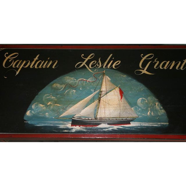 Antique Chest of Drawers with Hand-Painted Nautical Ships, Bristol, United Kingdom, 1892 For Sale - Image 4 of 18