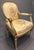 19th Century French Louis XVI Polychrome & Parcel-Gilt Armchairs, Set of 4 For Sale - Image 4 of 11