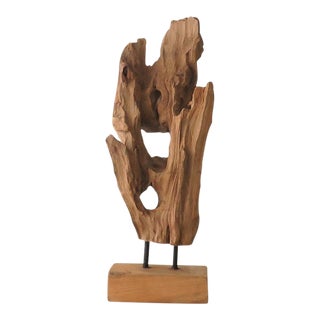 Teak Driftwood Sculpture For Sale
