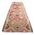 Vintage Triple Medallion Kilim Rug For Sale