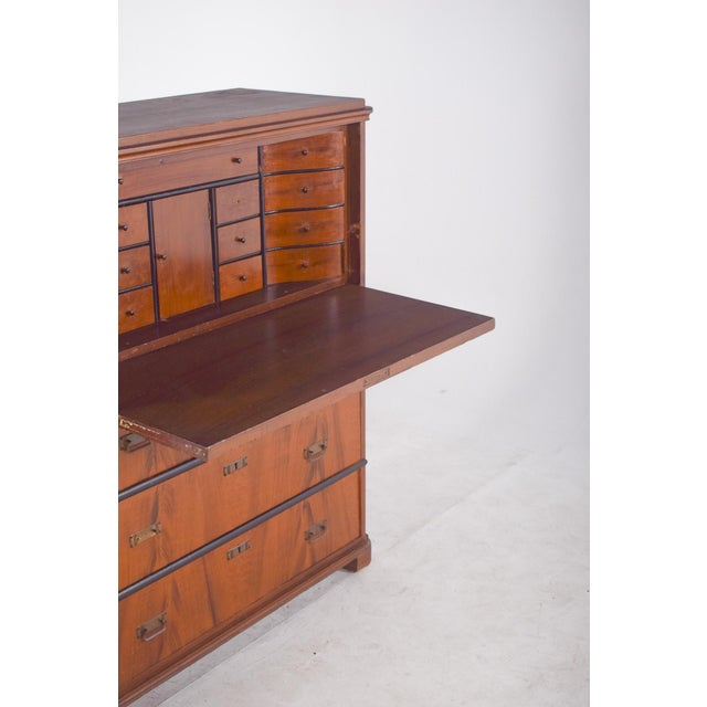 Vintage Abattant Cabinet with Three Drawers, 1920s For Sale - Image 4 of 14