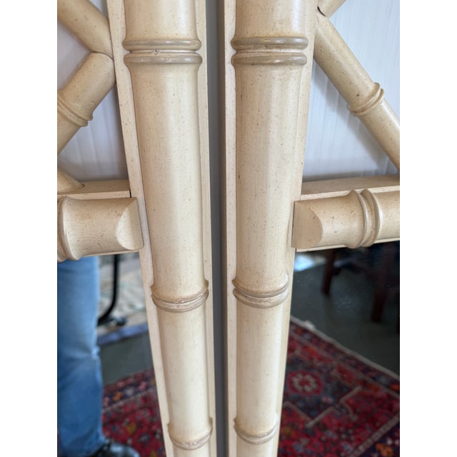 Wood Dixie Aloha Chinoiserie Ivory Wall Mirrors, Pair For Sale - Image 7 of 12