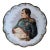 Vintage Limoges Castel Miniature Napoleon I Portrait Plate With Brass Display Hanger For Sale