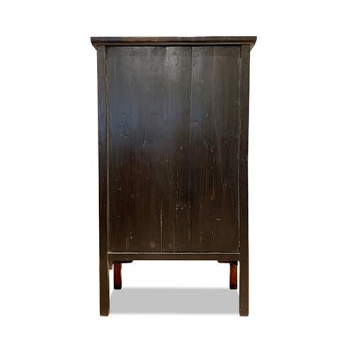 1960s Vintage Hand Painted With Tile Doors Tall Cabinet For Sale - Image 11 of 11