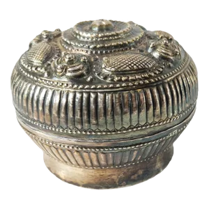 Early 20th Century South East Asian Repousse Silver Betel Box
