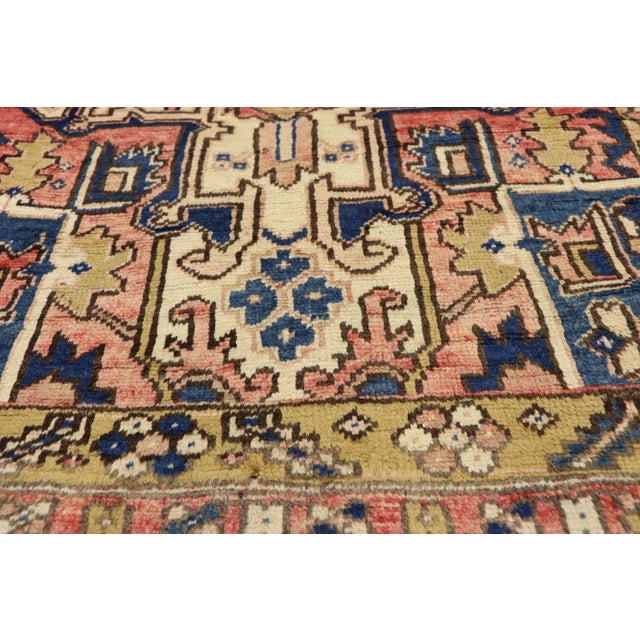 Vintage Persian Heriz Runner - 03'08 X 14'05 For Sale - Image 4 of 10