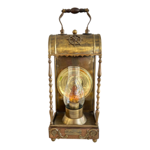 Mid 20th Century Brass Nautical Lantern Lamp