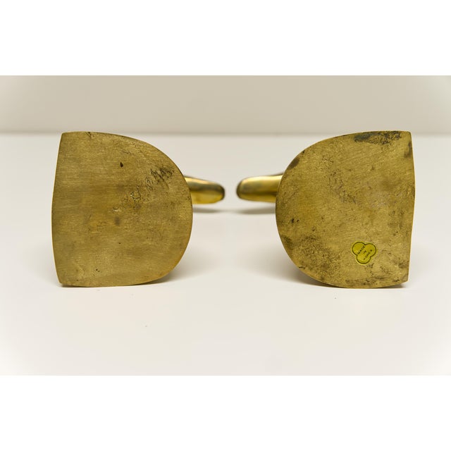 Late 20th Century Brass Duck Head Bookends a Pair For Sale In Louisville - Image 6 of 7