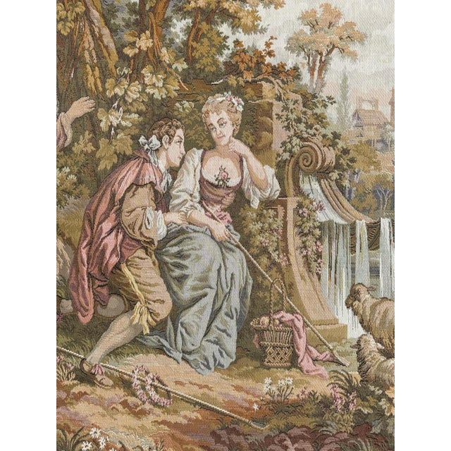 1950s French Aubusson Style Jacquard Tapestry, 1950s For Sale - Image 5 of 18