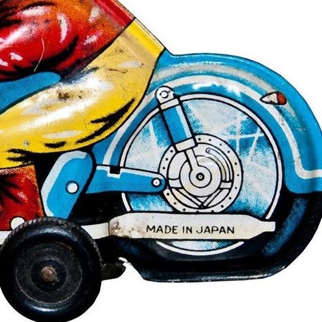 Small Vintage Japanese Motorcyclist Toy, 1960s For Sale - Image 4 of 5