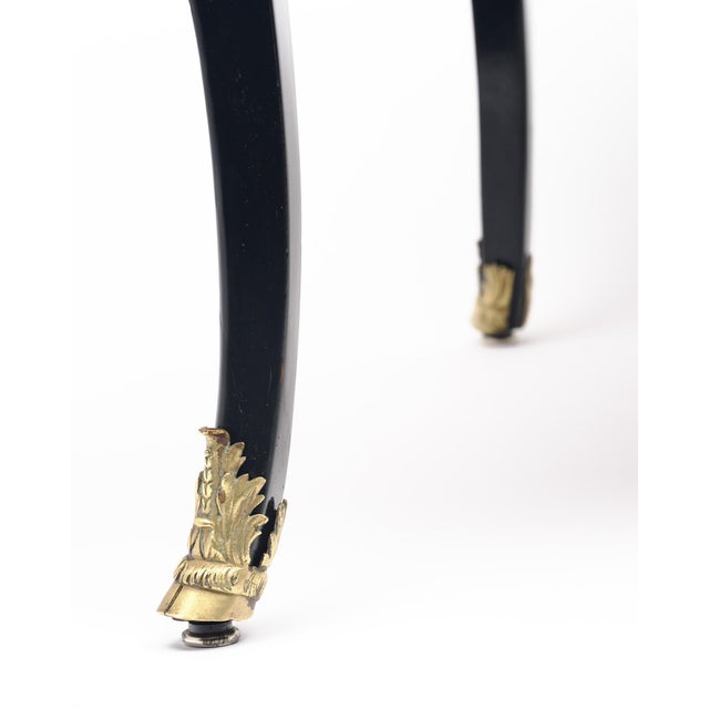 French Louis XV Writing Desk, Ebonized Mahogany, Leather, 19th Century For Sale - Image 9 of 9