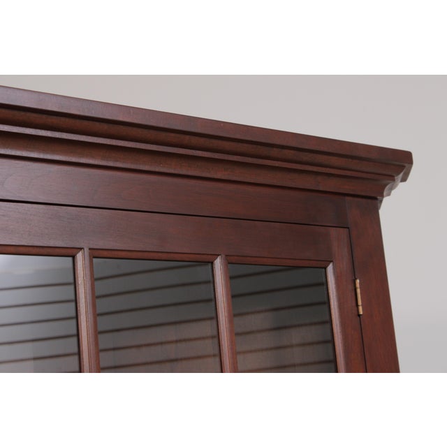 Seely Custom Made Cherry Corner China Cabinet For Sale - Image 10 of 14