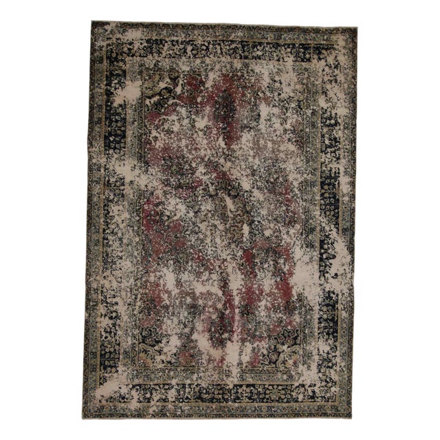 Vintage Middle Eastern Hand-Knotted Rug For Sale