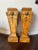 French Regency Style Pair of Burlwood Veneer Pedestal With Marble Top and Lion Head Brass Detail For Sale - Image 13 of 13