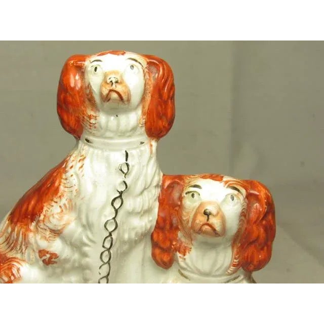 Antique Staffordshire Spaniel Grouping For Sale - Image 10 of 12