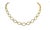 Metal 14k Yellow Gold Textured Oval Link Necklace For Sale - Image 7 of 7