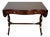 1930s English Regency Style Mahogany Lyre Base Drop-Leaf Sofa Table For Sale