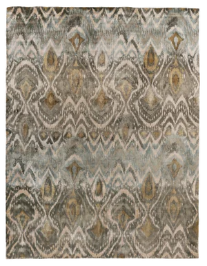 Bridgewater Hand loom Bamboo/Silk Gray Rug-8'x10'