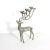 Mid Century Modern Silver Reindeer Candle Holder Candelabra Christmas For Sale - Image 4 of 9