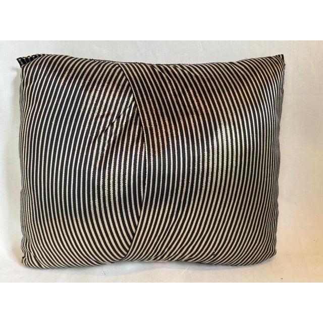 Textile Late 20th Century Silver and Black Pillow Cover With Pillow Insert- Jordan For Sale - Image 7 of 7