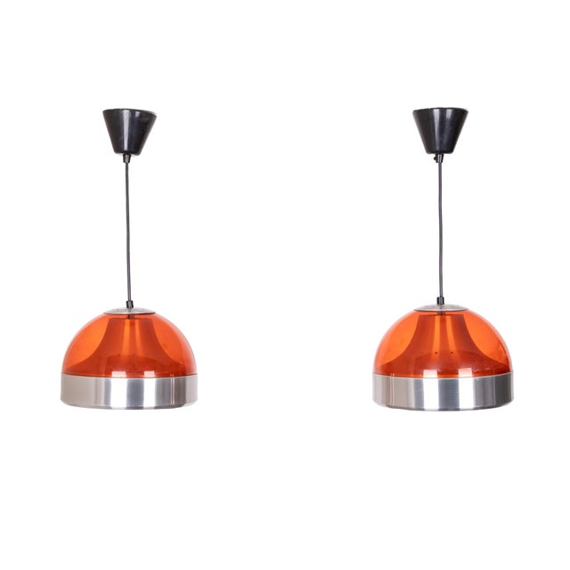 Space Ace Pendant Lamps by Dijkstra Lampen, Netherlands, 1970s, Set of 2 For Sale - Image 12 of 12