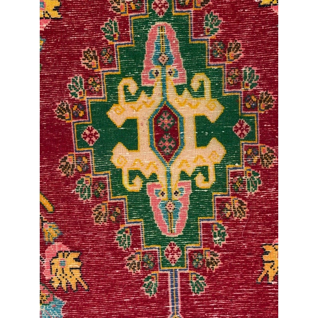 Textile Small Handmade Persian Style Accent Rug For Sale - Image 7 of 18