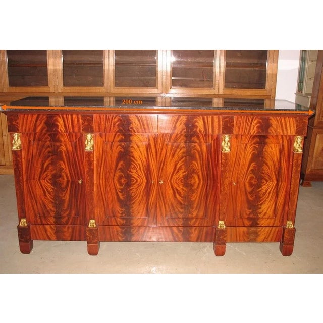 Return of Egypt Style Sideboard in Mahogany For Sale - Image 6 of 9