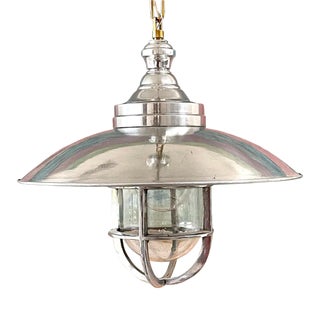 Nautical Maritime Aluminum Shade Pendant For Sale