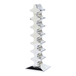 Edgar Tafur, Latin American Abstract Geometric Chrome Bronze Architectural Sculpture E. Tafur