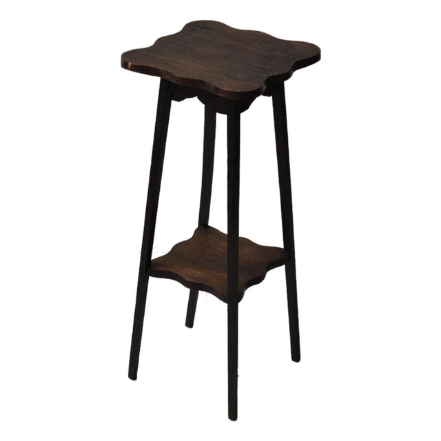Vintage Undulating Edge Tiered Side Table, Circa 1940s For Sale