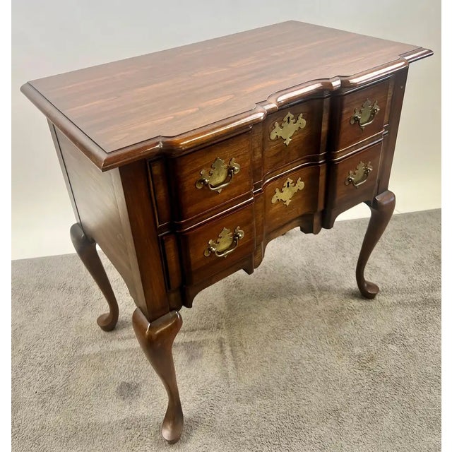 Vintage Pennsylvania House Queen Anne Style 2-Drawer Table or Low-Boy Chest This handsome vintage lowboy chest by...