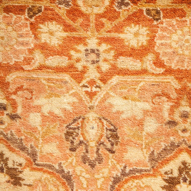 Traditional Mogul Collection Hand-Knotted Area Rug - Brown 4' 1" x 6' 7" For Sale - Image 3 of 4