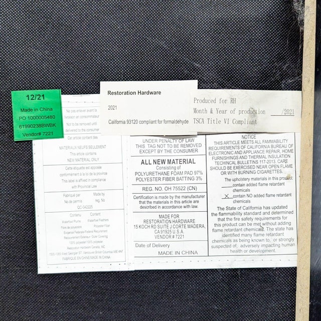 Restoration Hardware Fully Upholstered Dining Chair For Sale - Image 9 of 9
