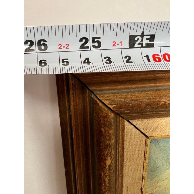 Heavy Impasto Oil on Board of Harbor Scene For Sale - Image 12 of 12