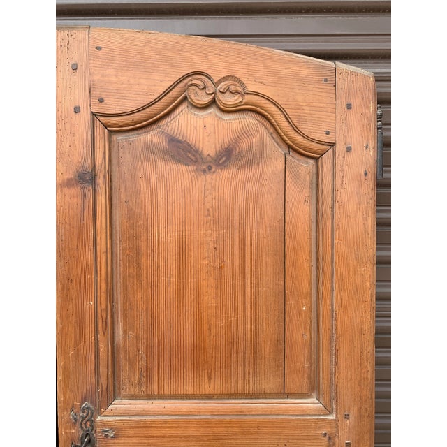 18th C Antique French Pine Armoire Doors - A Pair For Sale In Denver - Image 6 of 13