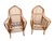 Mid 20th Century Pair Cathedral Split Reed Rattan Arm Chairs For Sale In New York - Image 6 of 17