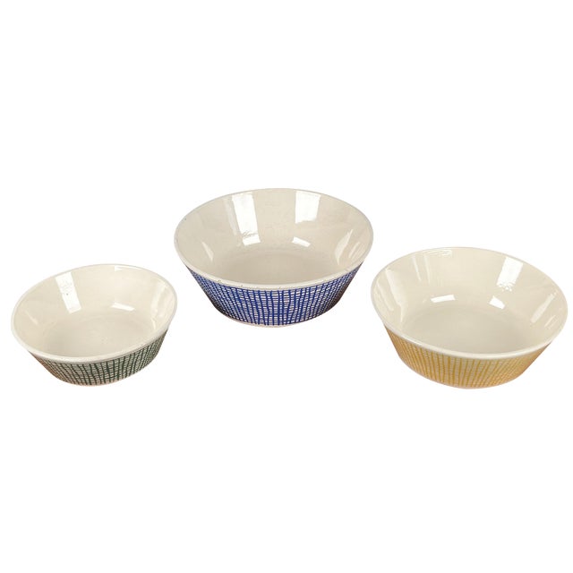 Mid-Century German Ceramic Bowls from Limburg, 1960s, Set of 3 For Sale