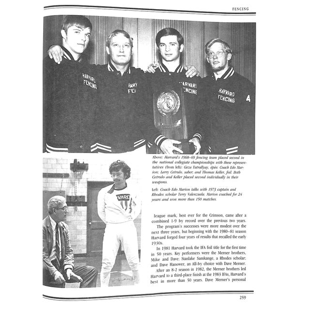 "Crimson in Triumph: A Pictorial History of Harvard Athletics, 1852-1985" 1986 Bertagna, Joe For Sale In New York - Image 6 of 9