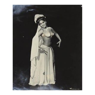 1950s Beautiful Burlesque Dancer Romaine Photograph For Sale
