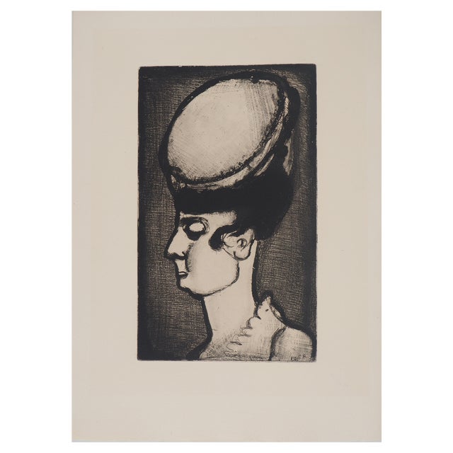 Georges Rouault, Elegant Woman, 1928, Original Etching For Sale